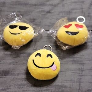 3 Happy  Face Key/purse Charms